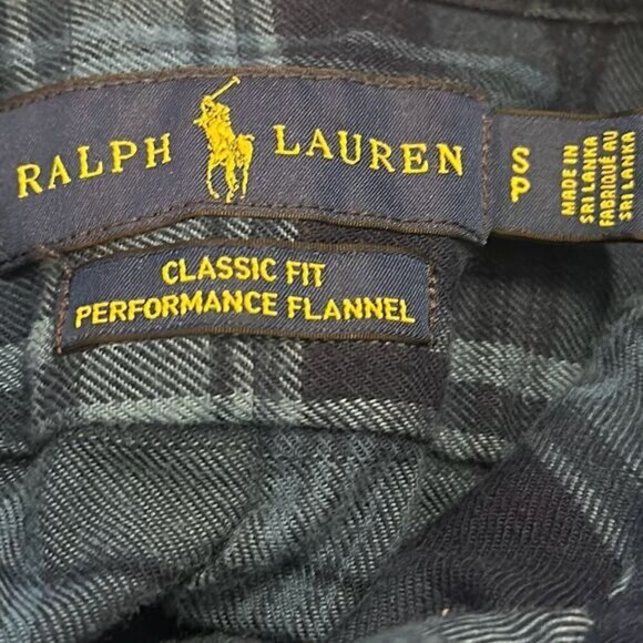 Ralph Lauren Classic Fit Performance Flannel Shirt Blue S Button Long Sleeve - Picture 4 of 6